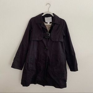 ZARA Women's Medium Black Trench Coat Jacket